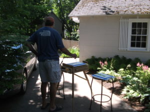 Painting in the garden